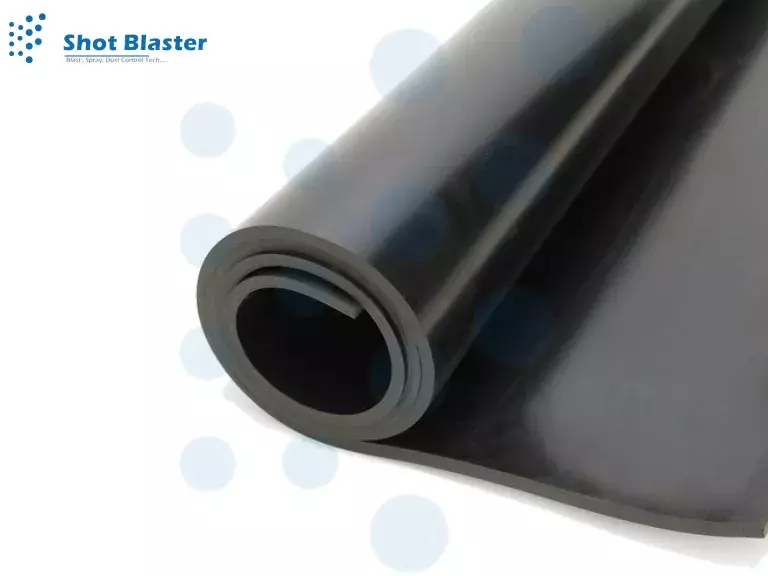 Rubber sheet for sand blasting machine